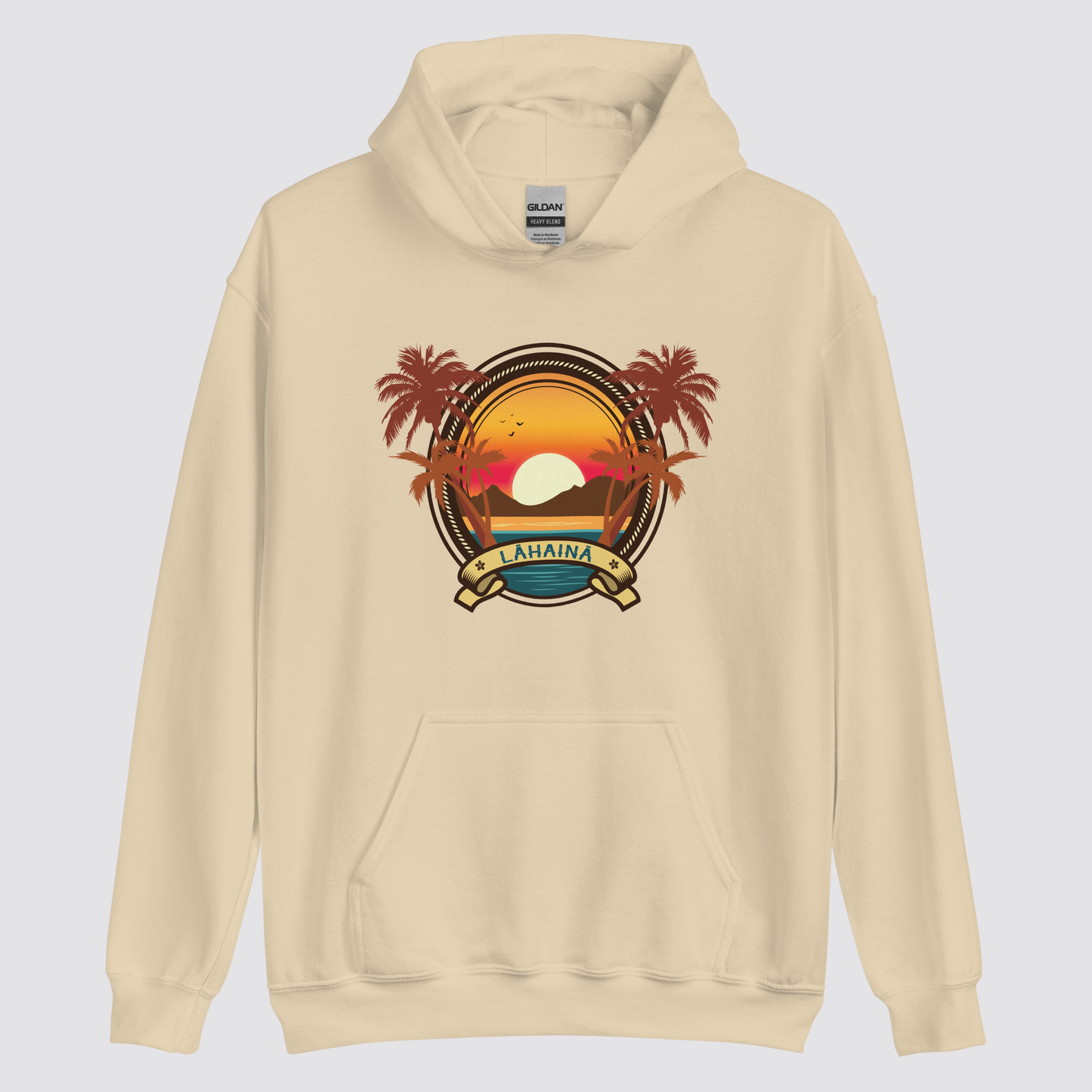 Vintage Lāhainā Youth Hoodie (Unisex, Tan)