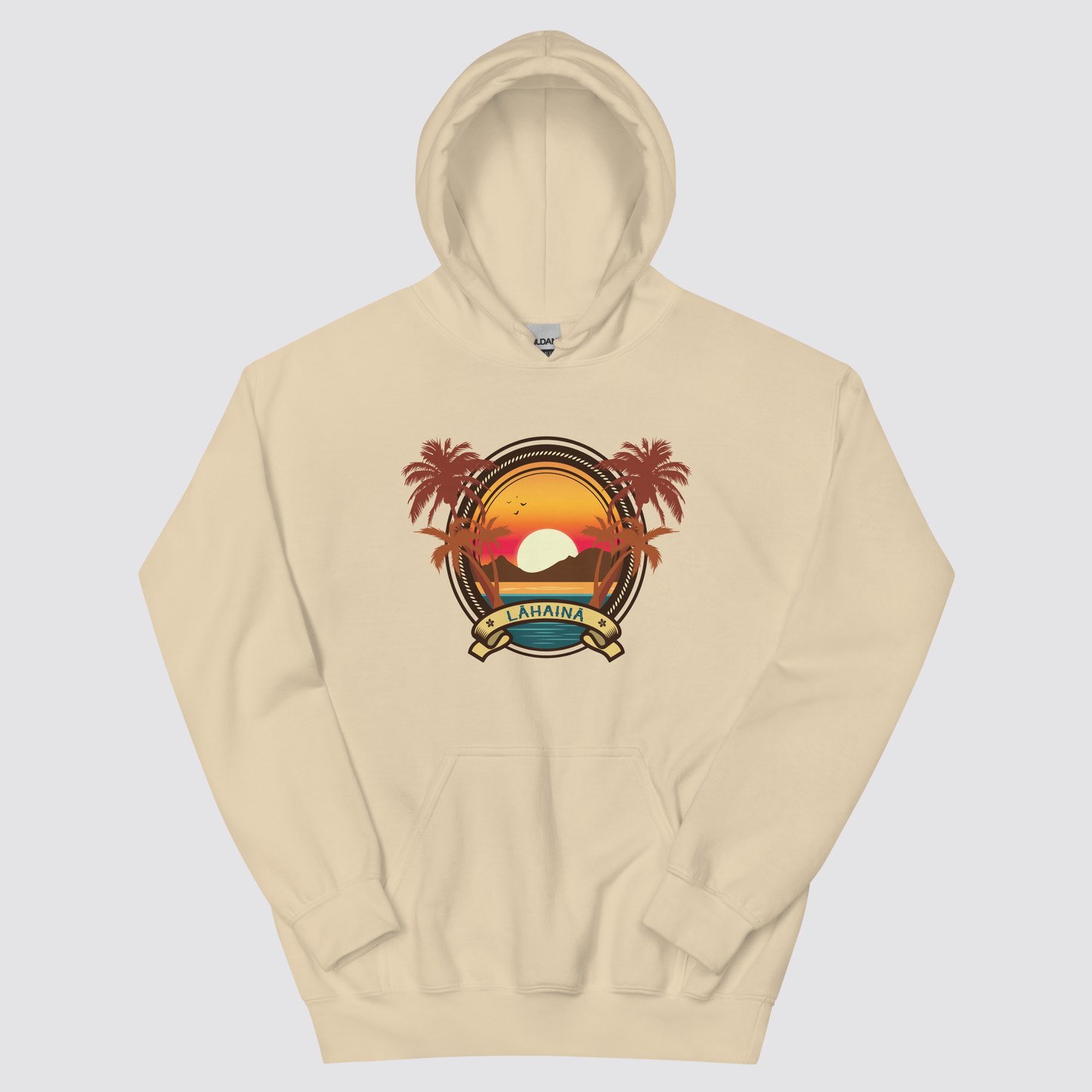 Vintage Lāhainā Youth Hoodie (Unisex, Tan)